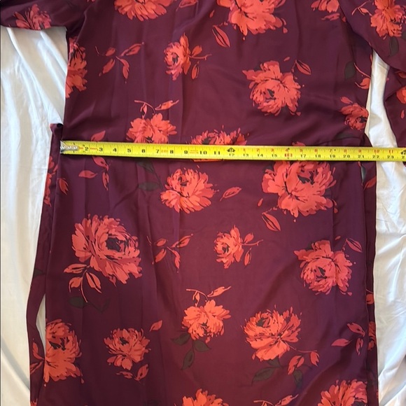 Joe Fresh Floral Long Sleeve Dress with attached belt. Size L. - Picture 14 of 14